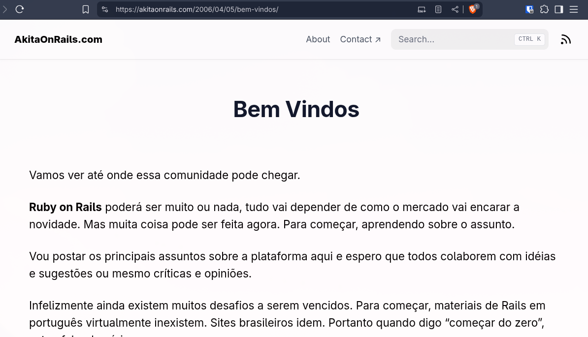 primeiro post