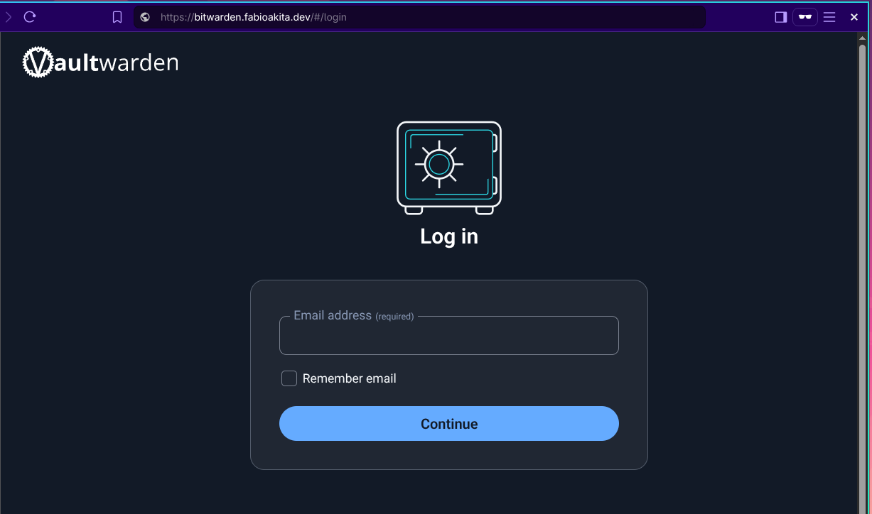 VaultWarden Login