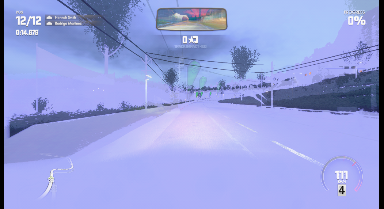 Overlay azul durante mutação