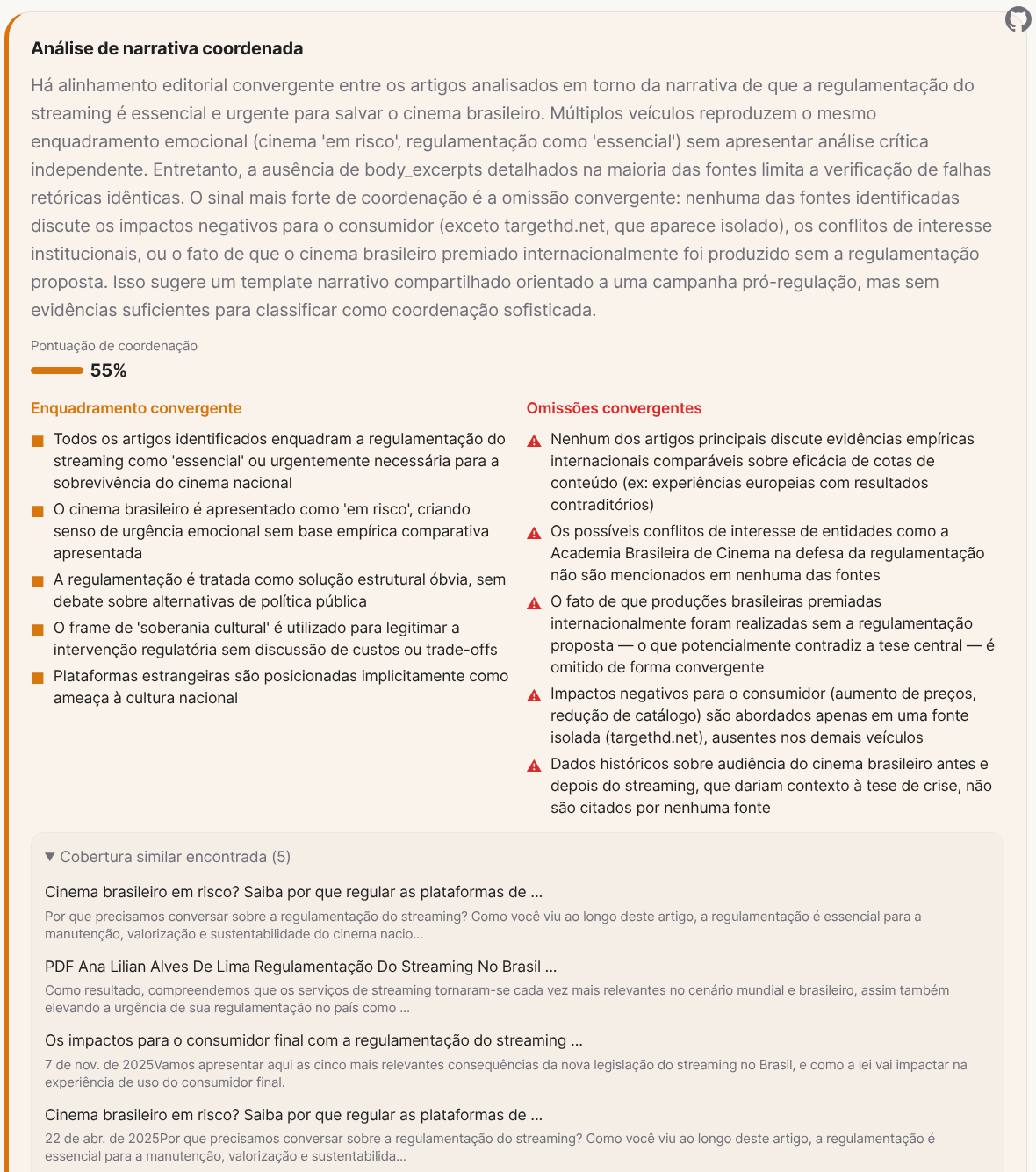 Análise de narrativa coordenada - cinema