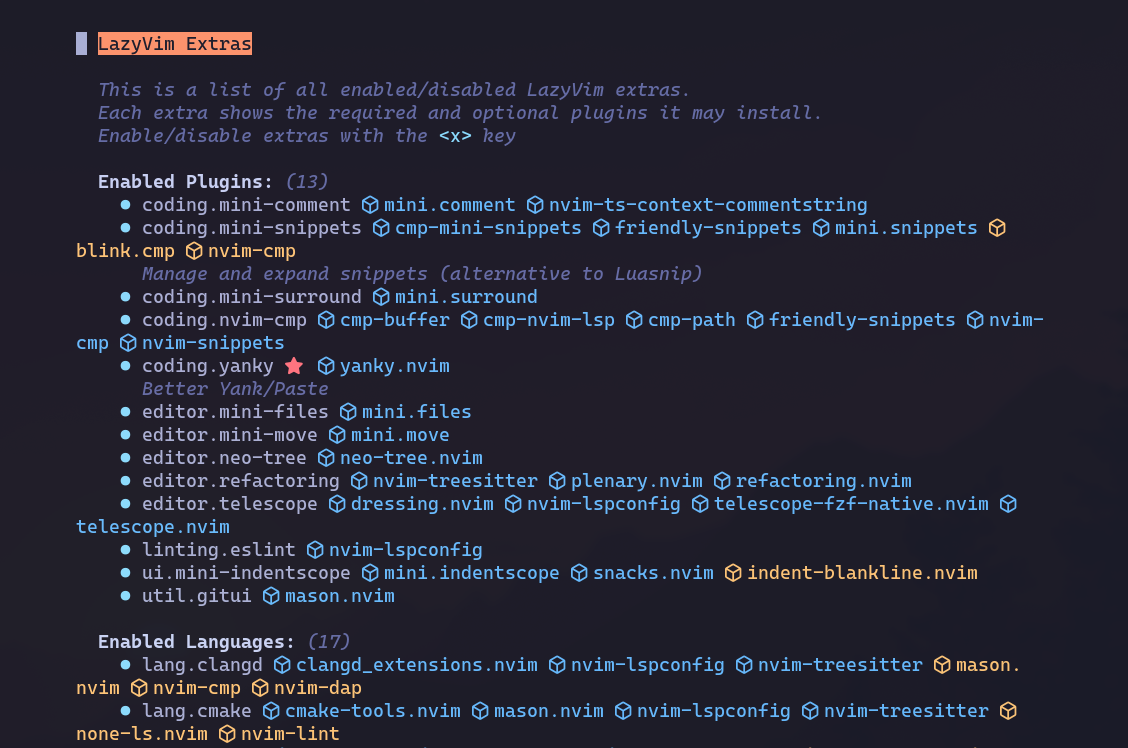 Enabled Plugins