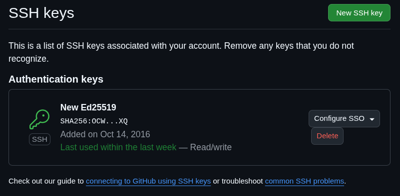 GitHub SSH